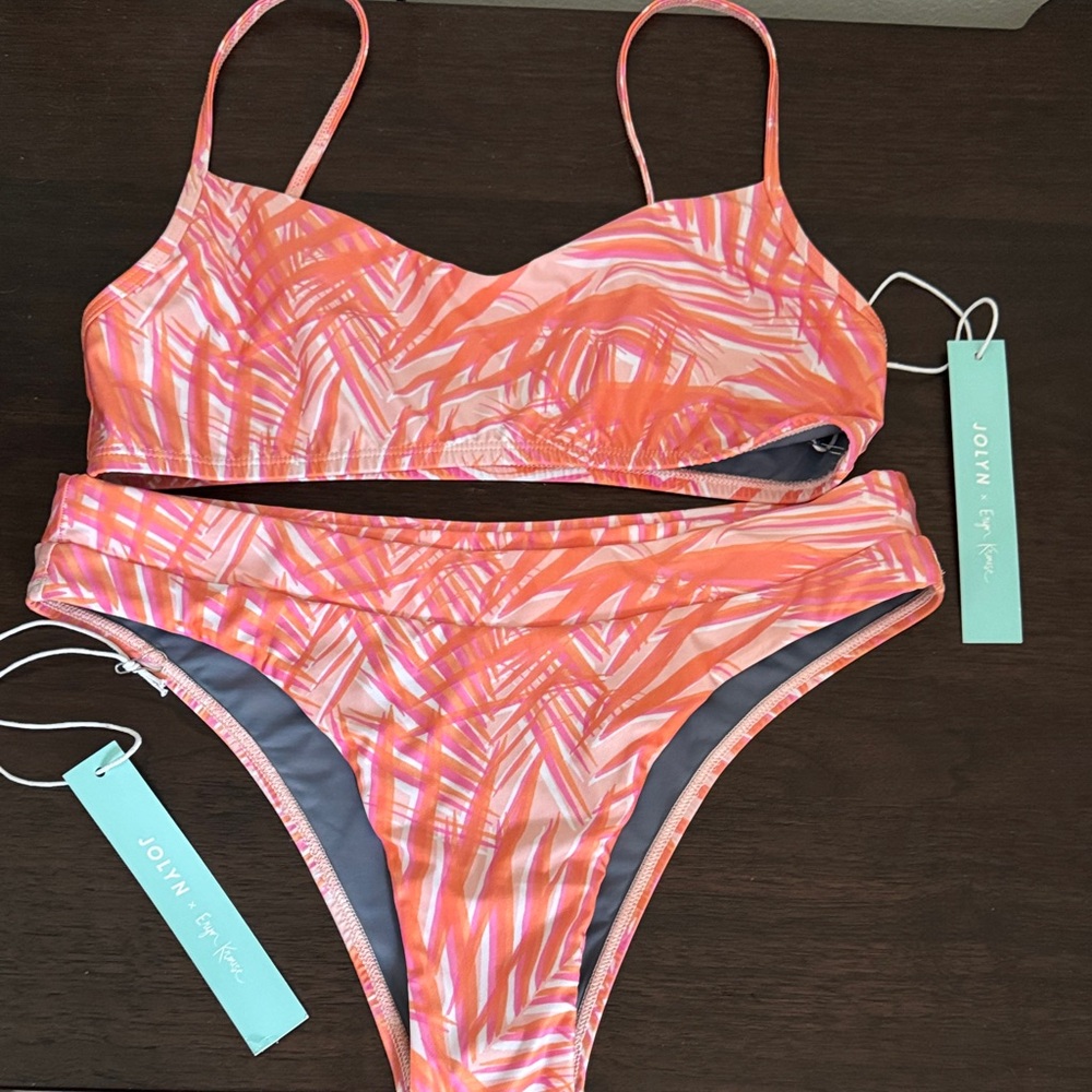 JOLYN x Eryn Krouse meet me in the sea swim bikini set. Size medium